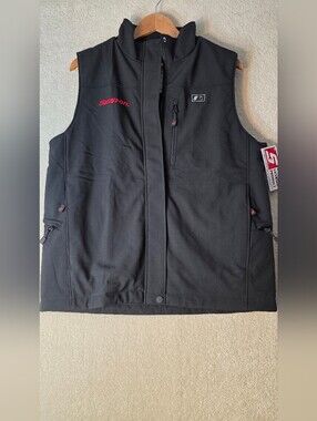 Snap-On Black Heated Vest Logo Work Cold Weather Mens M NWT